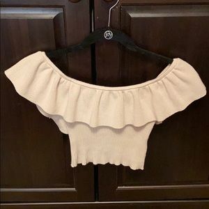 Frilly off the shoulder blouse